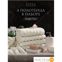ESTIA ТОРЛЕЙ бел К-т полотенец 50х80-4, 100% хлопок, 500 г/м2