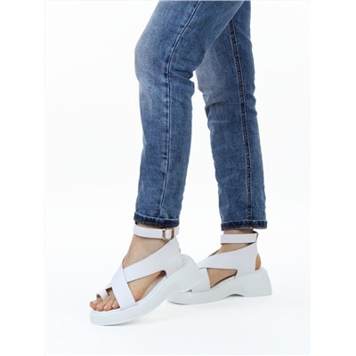 08-XT148-010 WHITE Босоножки женские (натуральная кожа)