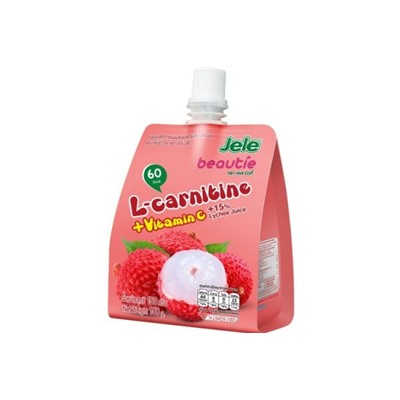 Сок желе с витамином С и L-карнитином со вкусом личи от Jele Beautie Collagen L-Carnitine Vitamin C Lychee Flavor 140 гр