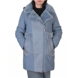 8088 GRAY/LT. BLUE Куртка зимняя женская (верблюжья шерсть, 120 гр. холлофайбер)