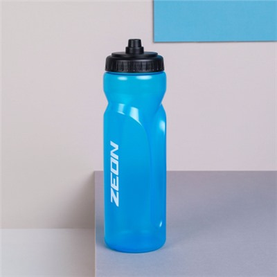 Бутылка для воды ZEON WB105 для активных видов спорта, пищевой hi-quality LDPE, 750ML цвет BLUE/уп100