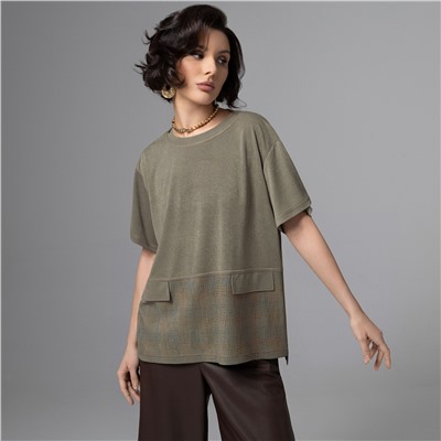 Футболка с акцентными строчками, Стальной взгляд