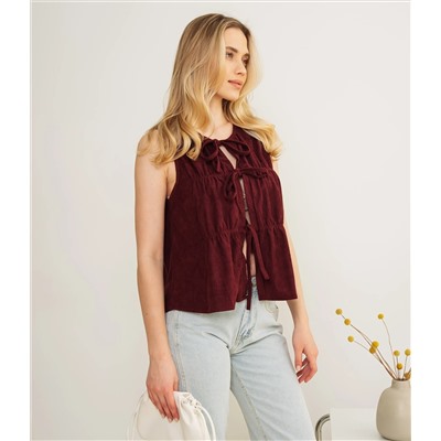 Топ #КТ73601, бордовый