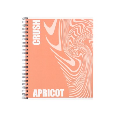 Тетрадь 96 листов в клетку, на гребне, Apricot, МИКС