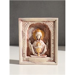 Икона «Неупиваемая чаша», с подвесом, 12×10×2 см, гипс, роспись