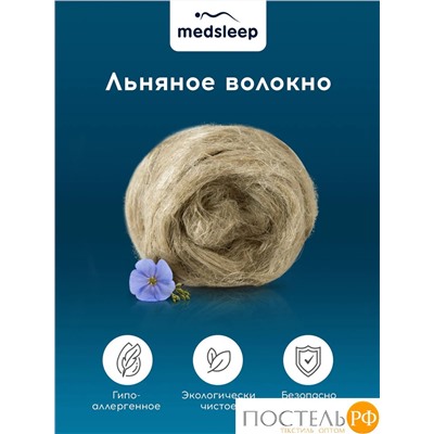 MedSleep SKYLOR Стеганый Hаматрасник 140х200, 1пр,хлопок/лен/микровол.; 200 гр/м2