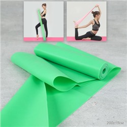 Лента эластичная для йоги и фитнеса Woohooo Flex Line / 1500х150х0.35 / зеленый