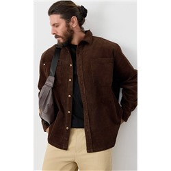 Рубашка вельвет F221-0470 brown