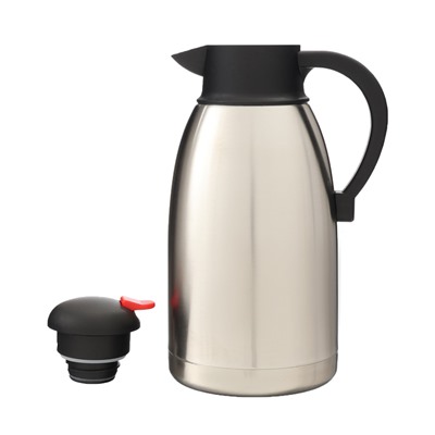 Термос-кофейник TAKE IT EASY, 2 л, сохраняет тепло до 24 ч, нержавеющая сталь, цвет хром