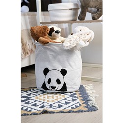 Корзина для белья Доляна «Панда», 30×30×30 см, белая