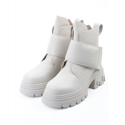 04-PAS148-2Z MILK Ботинки зимние женские (натуральная кожа, 100% шерсть)