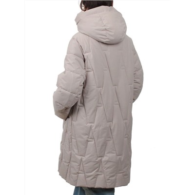 2411 BEIGE Пальто зимнее женское (200 гр. холлофайбер)