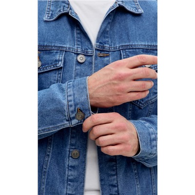 Куртка джинс P011-1336Rus middle blue