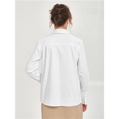 Блузка белая с длинным рукавом