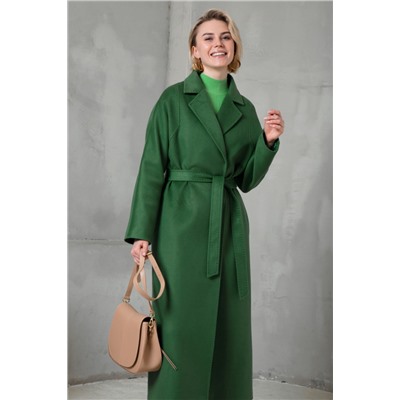 УТЕПЛЕННОЕ ШЕРСТЯНОЕ ПАЛЬТО В СТИЛЕ MAX MARA, ЗЕЛЕНОЕ. АРТ. 1008у