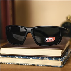 Очки солнцезащитные поляризованные, мужские, спорт, цвет черный, оправа матовая, арт.007.263