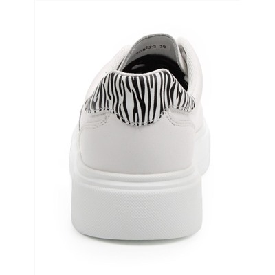 03-YC523-3 WHITE Полуботинки спортивные женские (натуральная кожа)