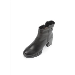 04-M3-847 BLACK Ботильоны зимние женские (натуральная кожа, натуральный мех)