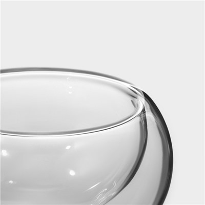 Пиалы с двойными стенками Magistro «Сакура», набор 6 шт.: 50 мл, стекло, прозрачные