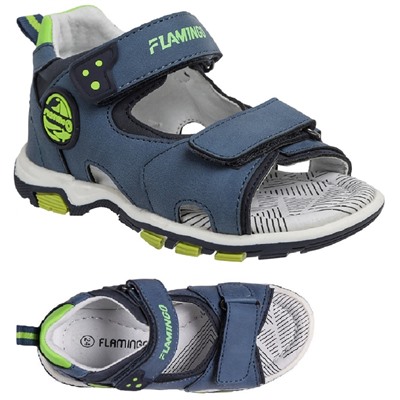 Туфли летн Flamingo 221с-з11-3078 син/зел