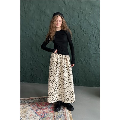 Юбка женская  NATURE087/02/Бежевый, коричневый