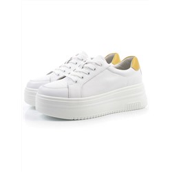 03-YC457-2 WHITE Кроссовки женские (натуральная кожа)