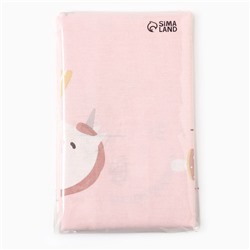 Пеленка "Крошка Я" Baby unicorn 73*120 см, бязь 125 г/м2, хл 100%
