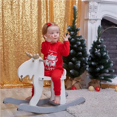 Комбинезон Крошка Я "Winter party", рост 62-68 см, красный
