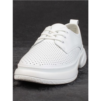 03-PDXL140-1 WHITE Кроссовки женские (натуральная кожа)