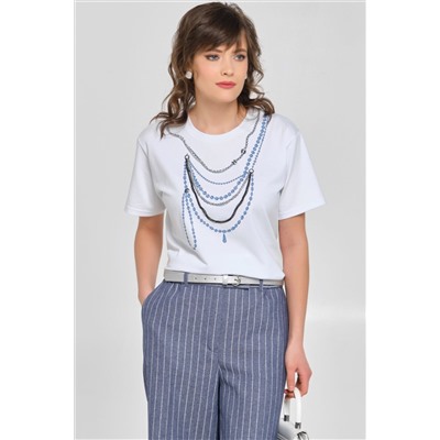 Футболка белая с принтом