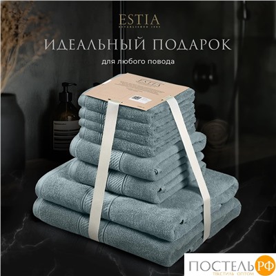 ESTIA МАРТОС мятн К-т полотенец 30х50-4/50х80-2/70х130-2, 100% хлопок, 500 г/м2
