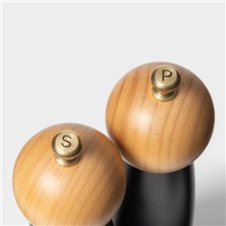 Набор мельниц для специй Magistro Ollander, 2 шт., 27 см, чёрный