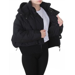 H24-033 BLACK Куртка пуховая зимняя женская (пух)