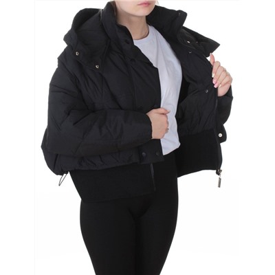H24-033 BLACK Куртка пуховая зимняя женская (пух)