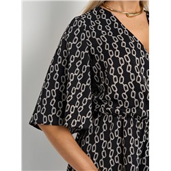 Комбинезон чёрный с юбкой-шортами