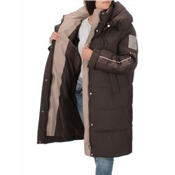 2098 DK.BROWN Пальто зимнее женское (200 гр .холлофайбер)