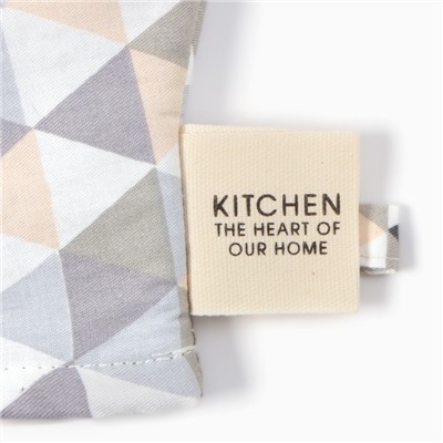 Варежка - прихватка «Этель. Треугольники», 20×28 см, сатин 110 г/м²