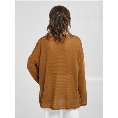 Джемпер вязаный цвета охра