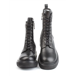 01-GZ6253-G71-N11 BLACK Ботинки демисезонные женские (натуральная кожа, байка)