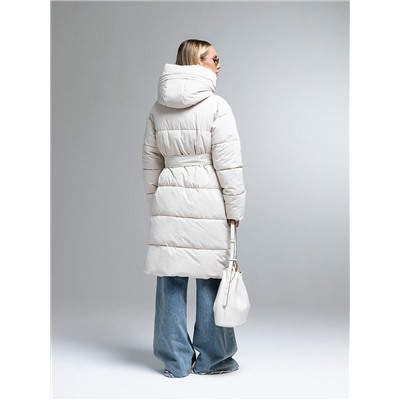 Пуховик женский светло-бежевый