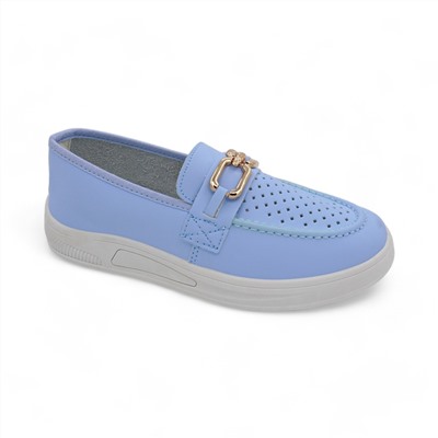 Мокасины В519-9 голубые