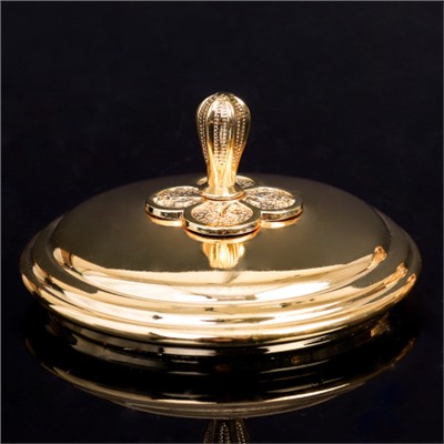 Сахарница 200 мл с ложкой / 210-1-Gold /уп 48/