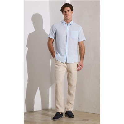 Брюки лен P411-0866 natural linen