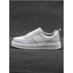 03-YJ425-2 WHITE/VIOLET Полуботинки спортивные женские (натуральная кожа)