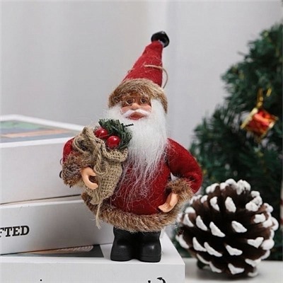 Дед Мороз 15см с мешочком в ассортименте