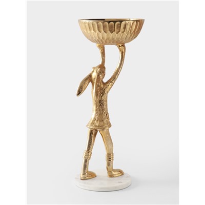 Конфетница «Кролик», 24×24×54 см, алюминий