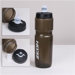 Бутылка для воды велосипедная ZEON WB226 гоночная, клапан кэмэлбак, пищевой hi-quality PP, 750ML цвет black/уп100