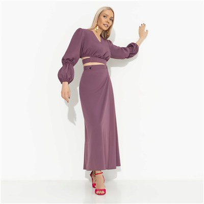 Комплект с юбкой на запах, Когда хочешь вау-эффекта (бордовый)