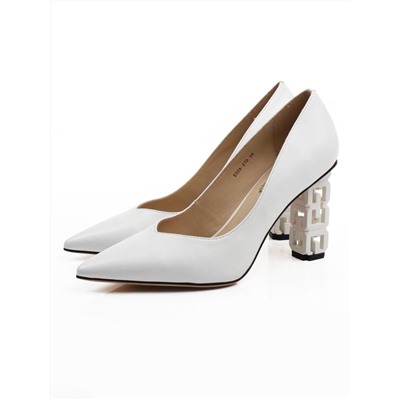 06-E32A-27D WHITE Туфли женские (натуральная кожа)