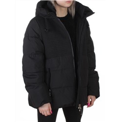 YR-6619 BLACK Куртка зимняя женская (150 гр. холлофайбер)